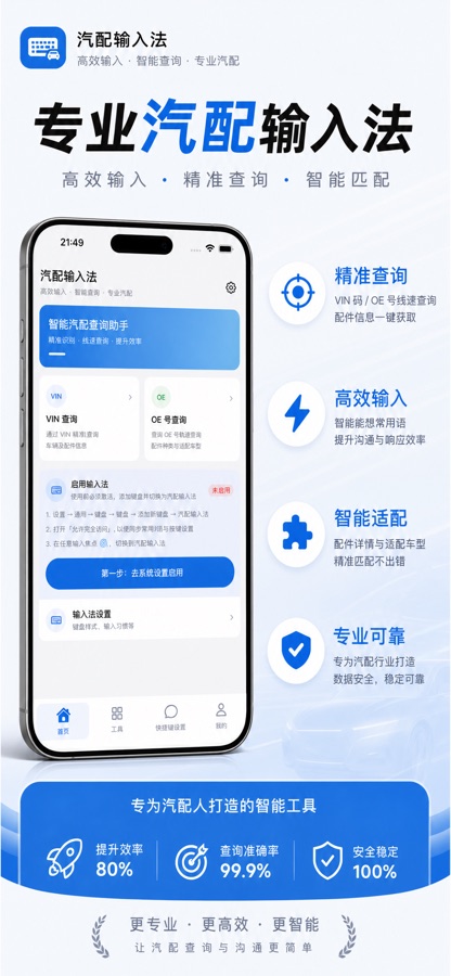 汽配输入法 App 首页
